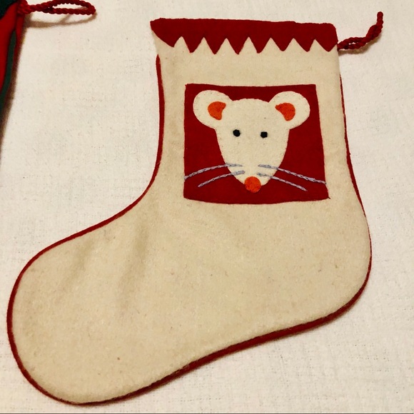 SET Cat & Mouse Wool Christmas Holiday Xmas Pet Stockings - Cost Plus Market - Picture 4 of 16